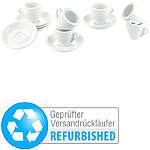 Rosenstein & Söhne Porzellan Espressotassen-Set, 12-teilig (Versandrückläufer) Rosenstein & Söhne Opalglas Tafel-Geschirr