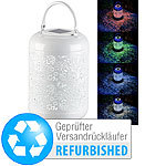 Lunartec Solar-Laterne mit LEDs in RGB & Weiß Versandrückläufer Lunartec Solar-Windlichter mit Farbwechsel und Dämmerungssensor