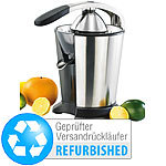 Rosenstein & Söhne Professionelle 120 Watt Zitruspresse aus Edelstahl (Versandrückläufer) Rosenstein & Söhne Elektrische Zitruspressen