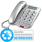 simvalley communications Großtasten-Telefon XLF-40, silber (refurbished) simvalley communications Großtasten-Telefone (Festnetz)