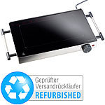 Rosenstein & Söhne Glas Tischgrill, Low-Fat-Funktion, 800 Watt, bis 260 °C (refurbished) Rosenstein & Söhne Teppanyaki Glas Tischgrills