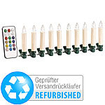 Lunartec RGB- Weihnachtsbaum- kerzen,10er-Set (Versandrückläufer) Lunartec Kabellose RGB LED Weihnachtsbaumkerzen