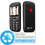 simvalley MOBILE Komfort-Handy, Bluetooth, Garantruf, Ladestation (Versandrückläufer) simvalley MOBILE Notruf-Handys mit Kamera und MP3-Player