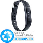 newgen medicals Ultradünnes BT-4.0-Fitness-Armband, IP44, OLED (Versandrückläufer) newgen medicals Fitness-Armbänder mit Bluetooth