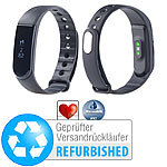 newgen medicals Fitness-Armband V4, Touch-Display, Nachrichten (Versandrückläufer) newgen medicals Fitness-Armbänder mit Herzfrequenz-Messung und Nachrichtenanzeige