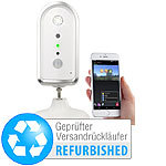 VisorTech Akku-WLAN-HD-IP-Kamera, PIR, Nachtsicht-LED (Versandrückläufer) VisorTech Akku-WiFi-Überwachungskameras mit Bewegungsmeldern