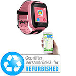 TrackerID Kinder-Smartwatch mit Telefon, SOS-Funktion, rosa (Versandrückläufer) TrackerID Kinder-Smartwatches mit GSM- & LBS-Tracking