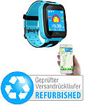 TrackerID Kinder-Smartwatch mit Telefon, SOS-Funktion, blau (Versandrückläufer) TrackerID Kinder-Smartwatches mit GSM- & LBS-Tracking