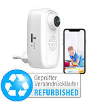 7links Steckdosen-Full-HD-IP-Kamera, WLAN, App, Versandrückläufer 7links Steckdosen-IP-Kameras mit Apps & Klingel-Tasten, kompatibel zu Echo Show