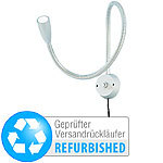 Lunartec LED-Leuchte mit Aluminium-Schwanenhals, 1 W, (Versandrückläufer) Lunartec Bett- & Leselampen mit Schwanenhälsen