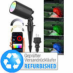 Luminea Home Control WLAN-Gartenstrahler, RGB & CCT, 7 W, 520 lm, IP65, Versandrückläufer Luminea Home Control