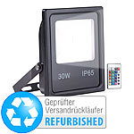 Luminea Wetterfester Fluter, RGB-SMD-LEDs, Fernbedienung, Versandrückläufer Luminea Wetterfeste LED-Fluter (RGB)