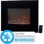 Carlo Milano Elektrischer Wand-Kamin, Heizlüfter, Feuer-Effekt (Versandrückläufer) Carlo Milano Elektrische Heiz-Wandkamine mit künstlichem Feuer