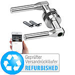 VisorTech Sicherheits-Türbeschlag mit Fingerabdruck, Versandrückläufer VisorTech Sicherheits-Türbeschläge mit Fingerabdruck-Scanner, Transponder und App