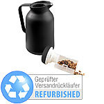 Rosenstein & Söhne 2in1-Vakuum-Isolierkanne für Kaffee und Tee, Versandrückläufer Rosenstein & Söhne 2in1-Vakuum-Isolierkannen mit Teesieb