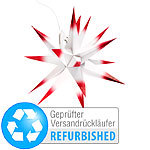 Lunartec 4D-Weihnachtsstern-Lampe aus Papier, 60 cm Versandrückläufer Lunartec Weihnachtsstern-Lampen