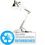 Lunartec Tischlampe im Retro-Design, 3 Watt-LED, silber (Versandrückläufer) Lunartec Retro-Schreibtischlampen