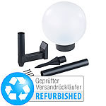 Lunartec Solar-LED-Kugellampe, 20 cm (refurbished) Lunartec Solar-Leuchtkugeln mit Dämmerungssensoren