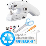 PEARL Echte Mini-Handnähmaschine, Versandrückläufer PEARL Echte Handnähmaschinen mit Unterfaden