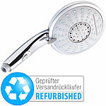 BadeStern XL-Duschkopf mit Wasserstopp-Taste & 5 Strahlarten, Versandrückläufer BadeStern