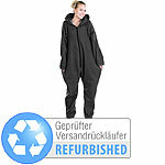 PEARL basic Jumpsuit aus flauschigem Fleece, schwarz, Größe XL, Versandrückläufer PEARL basic Jumpsuits