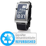 Crell E-Ink-Uhr mit Silikonarmband und Wecker (Versandrückläufer) Crell E-Ink Armbanduhren