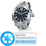 St. Leonhard Wasserdichte Oversize-Quarz-Armbanduhr, Edelstahl (Versandrückläufer) St. Leonhard Analoge Herren-Armbanduhren