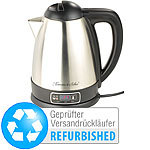 Rosenstein & Söhne Edelstahl-Wasserkocher, Temperaturwahl, 1,8 l (Versandrückläufer) Rosenstein & Söhne Wasserkocher mit Temperaturwahl