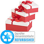 Your Design 3er-Set edle Geschenk-Boxen mit roter Schleife, Versandrückläufer Your Design Geschenkboxen