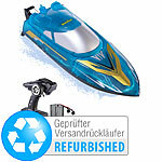 Simulus RC-Boot mit LED-Licht, ferngesteuert, Versandrückläufer Simulus RC-Boote mit LED-Licht, ferngesteuert, für Pools und Seen, bis 30 km/h
