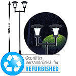 Royal Gardineer 2-flammige Solar-LED-Gartenlaterne, 24 lm, 185 cm (Versandrückläufer) Royal Gardineer