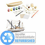 Playtastic 40-teiliger Schiff-Bausatz Fischkutter aus Holz, Versandrückläufer Playtastic Holz-Bausätze Schiffe