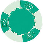 Grand Straight Royale 25 Deluxe-Chips 11,5 g Dice Design dunkelgrün/hellgrün Grand Straight Royale Poker-Chips