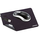 PEARL Optische USB-Maus mit 3in1-Mikrofaser-Mauspad PEARL USB-Mäuse