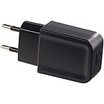 PEARL USB-Netzteil für Smartphone, E-Book-Reader u.v.m., 2 A / 10 W, schwarz PEARL USB-Netzteile für Steckdose
