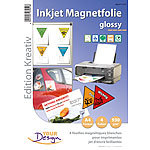 Your Design 4 Inkjet-Magnetfolien wasserfest A4 hochglänzend/weiß Your Design Magnet Druck-Folien