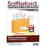 Sattleford 1200 Adress-Etiketten 96,5x42,3 mm für Laser/Inkjet Sattleford Drucker-Etiketten