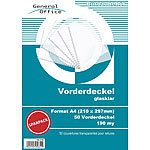 General Office 50 glasklare Vorderdeckel A4 190my für Spiralbindung General Office Vorderdeckel für Spiralbindungen