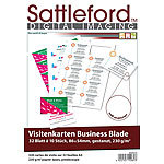 Sattleford 320 Visitenkarten weiß strukturiert Inkjet/Laser 230 g/m² Sattleford Vorgestanzte Visitenkarten