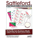 Sattleford 320 Visitenkarten creme strukturiert Inkjet/Laser 230 g/m² Sattleford Vorgestanzte Visitenkarten