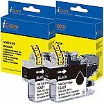 iColor 2er-Set Tinte für Brother, ersetzt LC421BK, schwarz, bis 400 Seiten iColor Kompatible Druckerpatronen für Brother-Tintenstrahldrucker