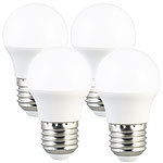 Luminea 4er-Set LED-Lampen, E27, G45, 240 lm, 3W (ersetzt 25W), tageslichtweiß Luminea