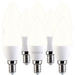 Luminea 8er-Set LED-Kerzen E14, C37, 3 W (ersetzt 30 W), 240 lm, warmweiß Luminea