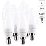 Luminea 8er-Set LED-Kerzen E14, C37, 3W (ersetzt 30W), 240 lm, tageslichtweiß Luminea LED-Kerzen E14 (tageslichtweiß)