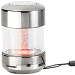 auvisio Mobile Soundstation MSS-250.tube mit UKW und RGB-Lichteffekten, 3 W auvisio Mini-Reiselautsprecher mit Bluetooth