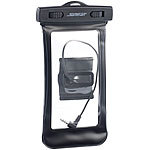 Somikon Wasserdichte Smartphone & iPhone-Tasche bis 5,3", Headset-Anschluss Somikon Wasserdichte Taschen für iPhones & Smartphones