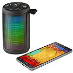 auvisio Lautsprecher & MP3-Player mit Bluetooth, Radio, Lichtimpulsen, 6 Watt auvisio LED-Lautsprecher mit Bluetooth