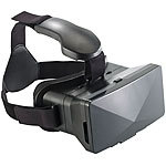 auvisio Virtual-Reality-Brille VRB80.3D, bikonvexe Glaslinsen, Magnetschalter auvisio Virtual-Reality-Brillen für Smartphones