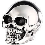 auvisio Lautsprecher mit Bluetooth 4.0, im schweren Totenkopf, silbern, 30 W auvisio Bluetooth Totenkopf Lautsprecher