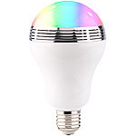 auvisio 2in1-Lautsprecher mit Bluetooth, farbwechselnde RGB-LED, App-Steuerung auvisio E27-Lautsprecher mit Bluetooth